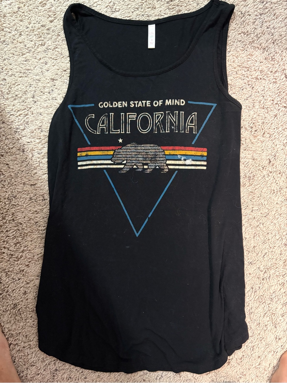 Women’s Black California Graphic Tank Top
